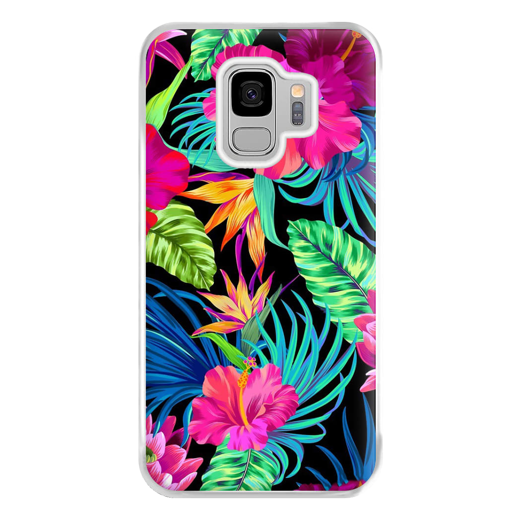 Colourful Hibiscus Pattern Phone Case for Galaxy S9 Plus