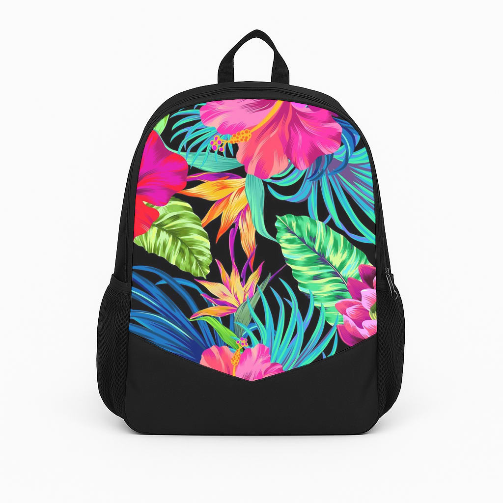 Colourful Hibiscus Pattern Backpack