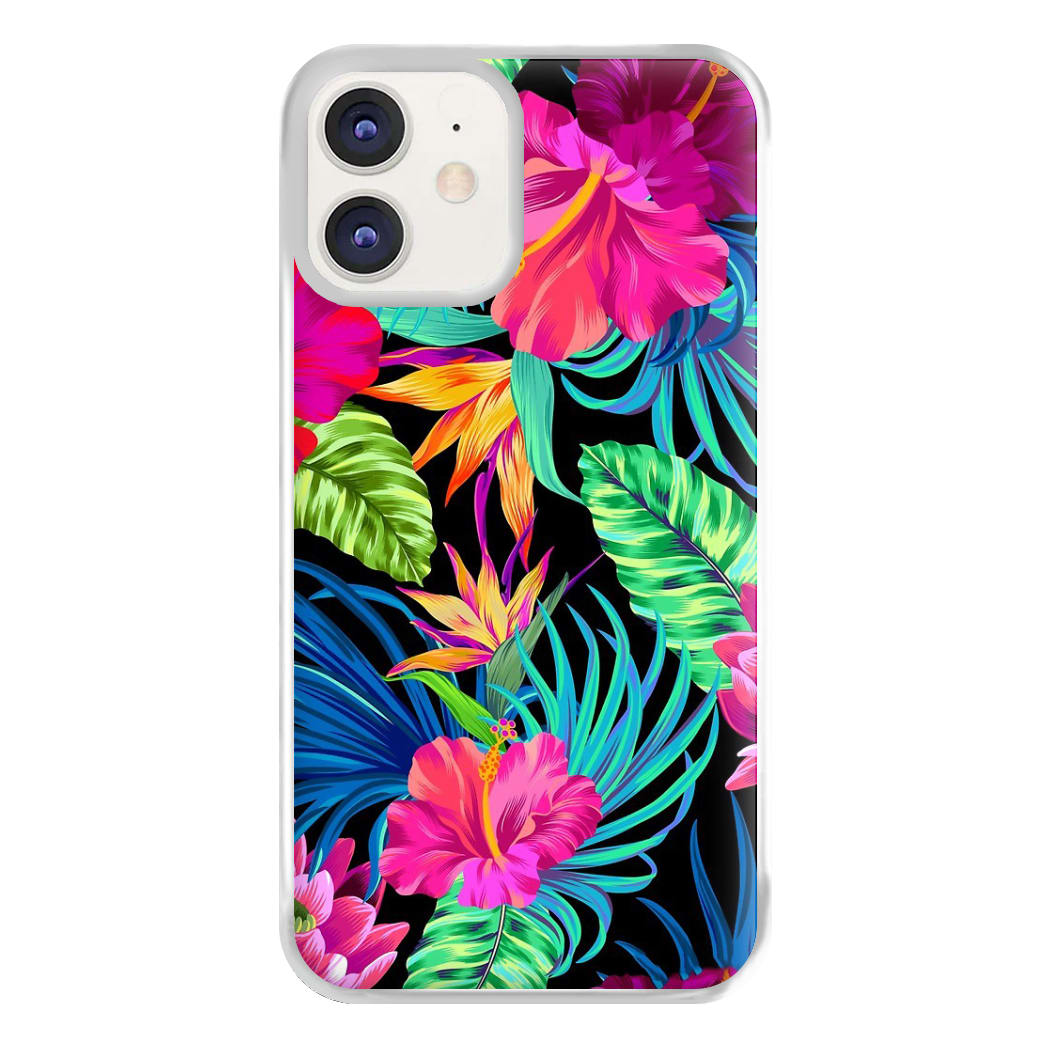 Colourful Hibiscus Pattern Phone Case for iPhone 11