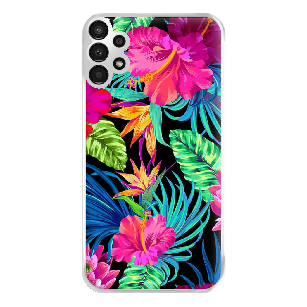 Colourful Hibiscus Pattern Phone Case for Galaxy A13