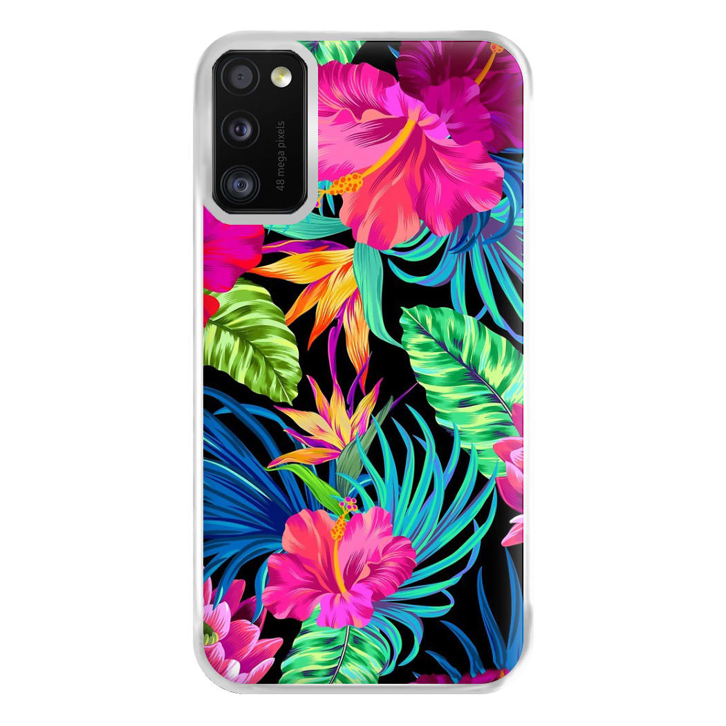 Colourful Hibiscus Pattern Phone Case for Galaxy A41