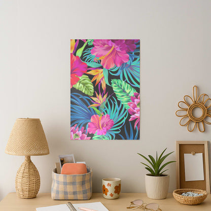 Colourful Hibiscus Pattern Art Print