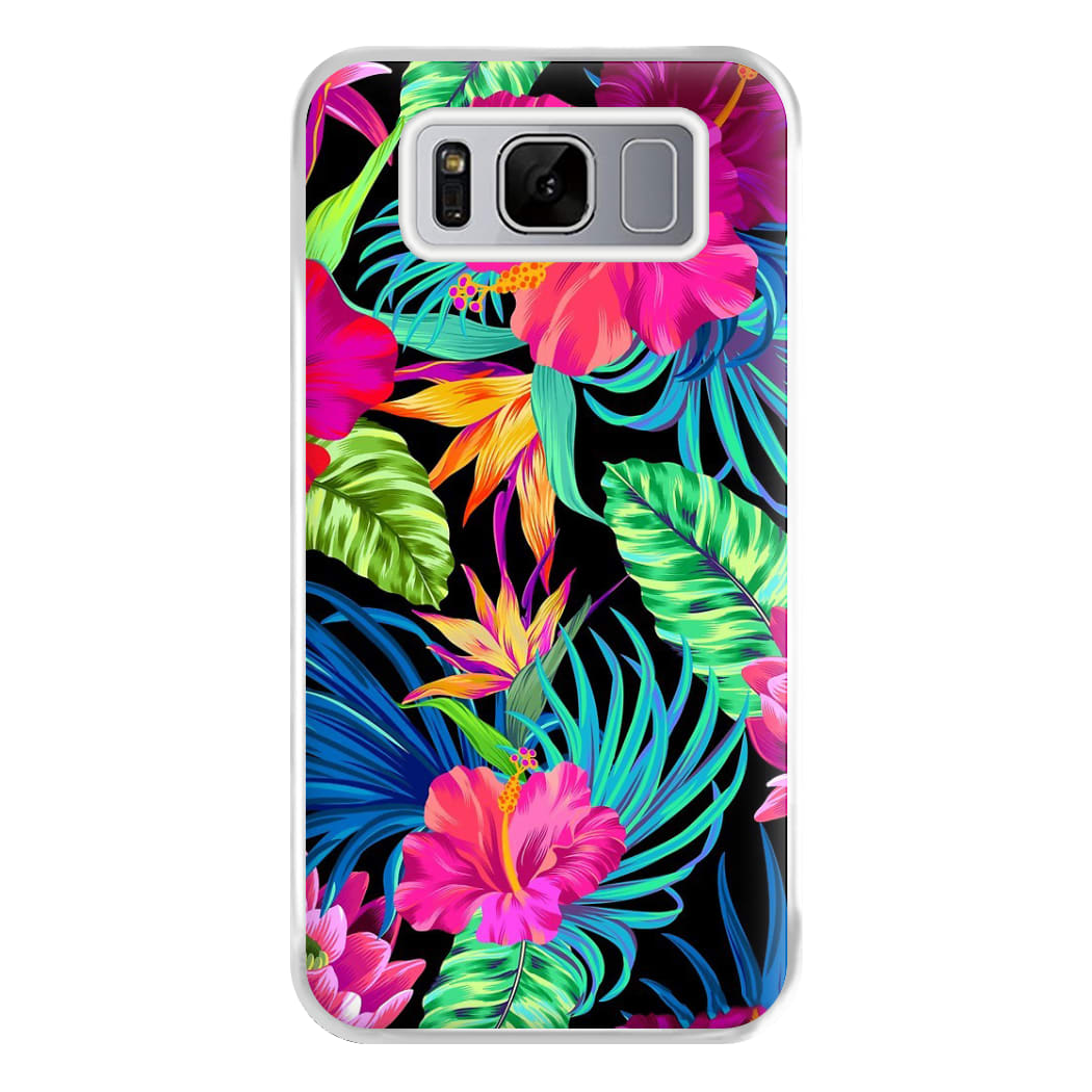 Colourful Hibiscus Pattern Phone Case for Galaxy S8 Plus