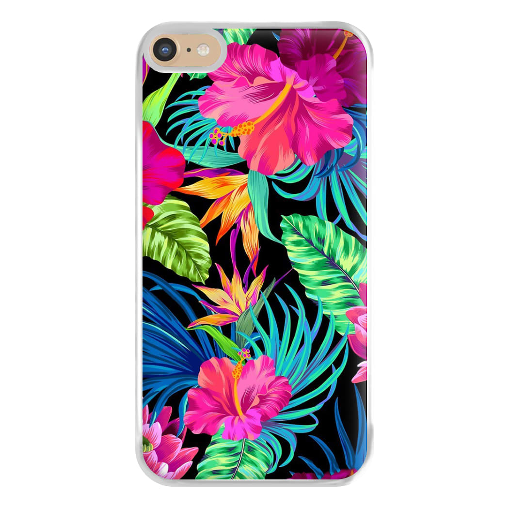 Colourful Hibiscus Pattern Phone Case for iPhone 6 Plus / 7 Plus / 8 Plus