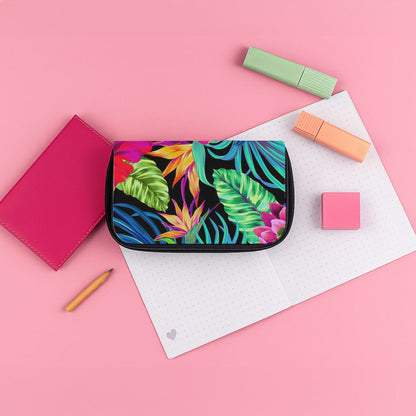 Colourful Hibiscus Pattern Pencil Case