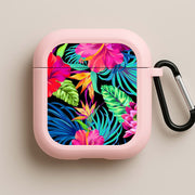 Colourful Hibiscus Pattern AirPods Case 4