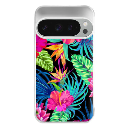 Colourful Hibiscus Pattern Phone Case for Google Pixel 9 Pro XL