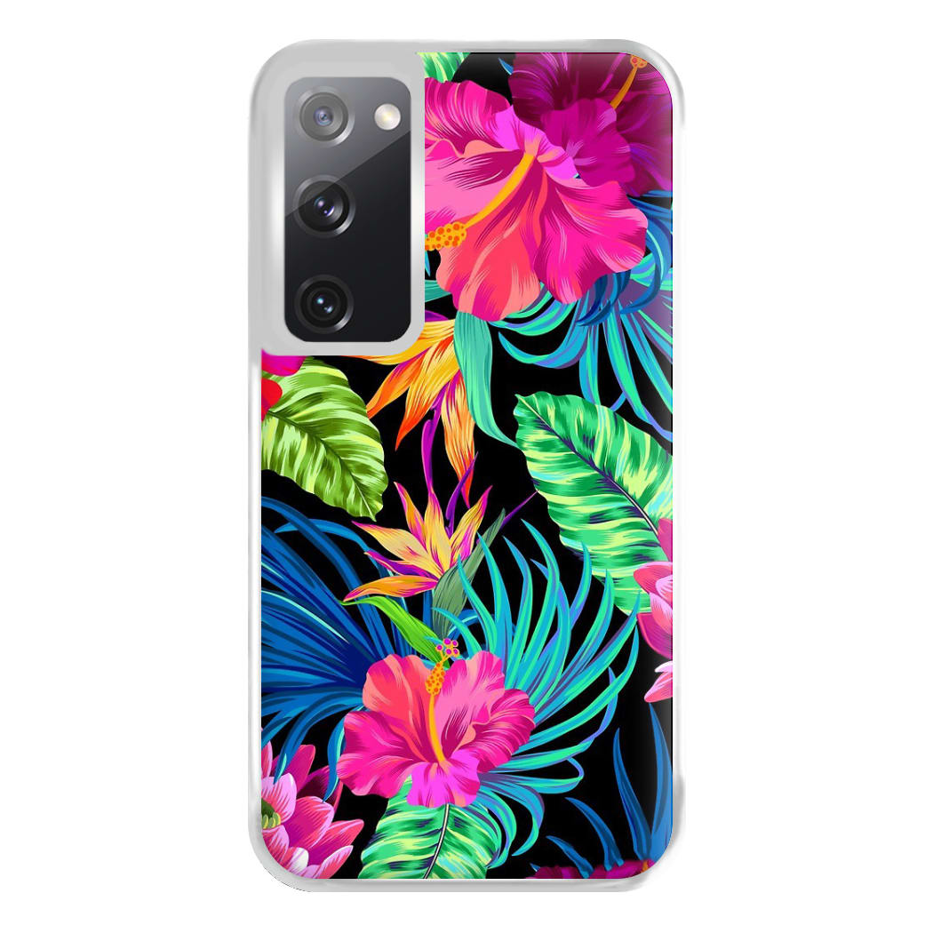 Colourful Hibiscus Pattern Phone Case for Galaxy S20FE