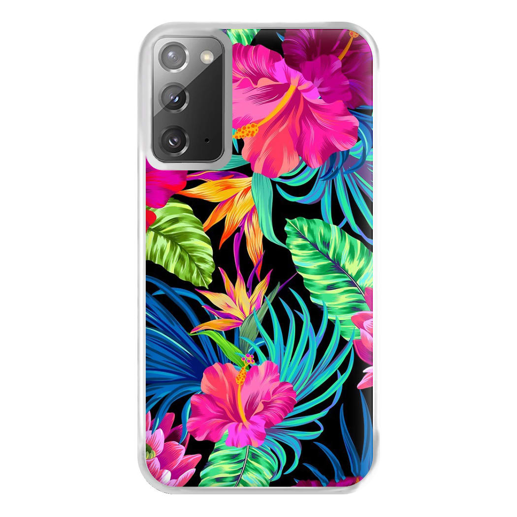 Colourful Hibiscus Pattern Phone Case for Galaxy Note 20 Ultra