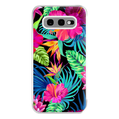 Colourful Hibiscus Pattern Phone Case for Galaxy S10e