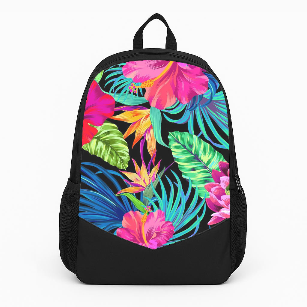 Colourful Hibiscus Pattern Backpack