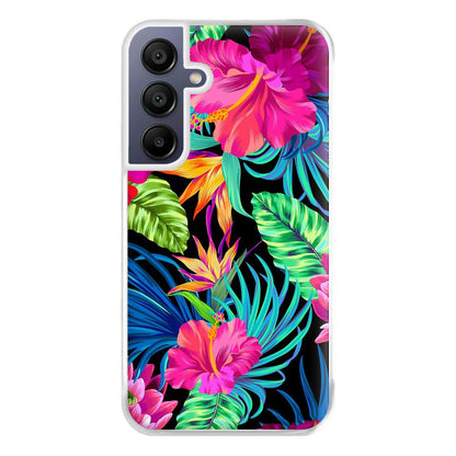 Colourful Hibiscus Pattern Phone Case for Galaxy A16