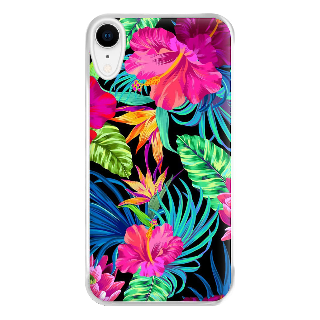 Colourful Hibiscus Pattern Phone Case for iPhone XR