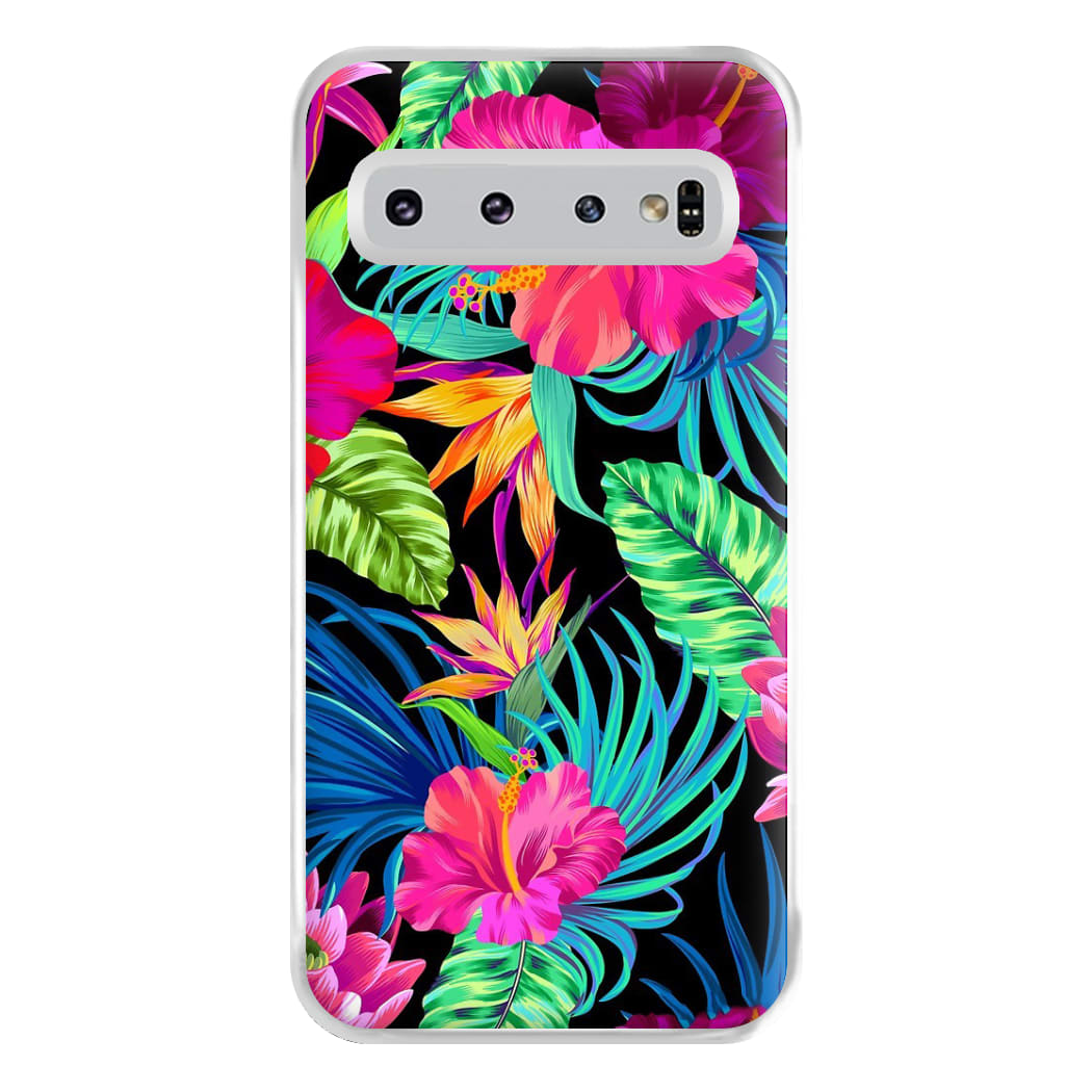 Colourful Hibiscus Pattern Phone Case for Galaxy S10 Plus