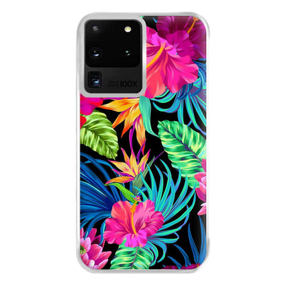 Colourful Hibiscus Pattern Phone Case for Galaxy S20 Ultra