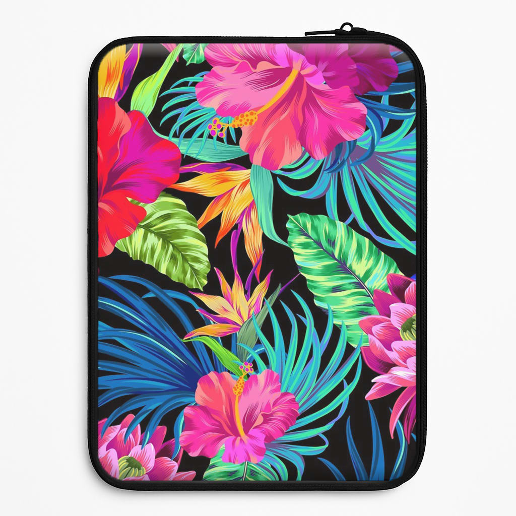 Colourful Hibiscus Pattern Universal Laptop Sleeve