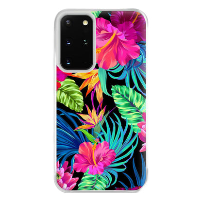 Colourful Hibiscus Pattern Phone Case for Galaxy S20 Plus