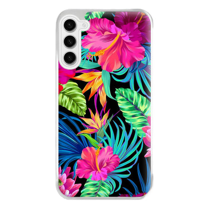 Colourful Hibiscus Pattern Phone Case for Galaxy S23FE