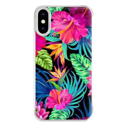 Colourful Hibiscus Pattern Phone Case for iPhone XS Max