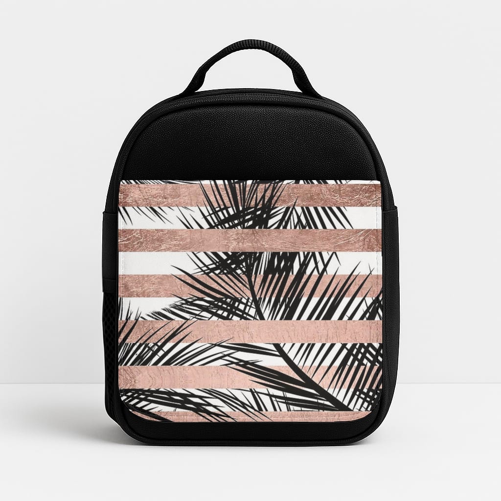 Rose Gold Tropical Palm Leaf Pattern Lunchbox