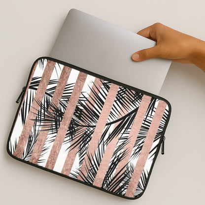 Rose Gold Tropical Palm Leaf Pattern MacBook Case