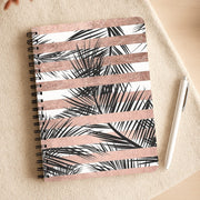 Rose Gold Tropical Palm Leaf Pattern Notebook 3