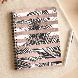 Rose Gold Tropical Palm Leaf Pattern Notepad