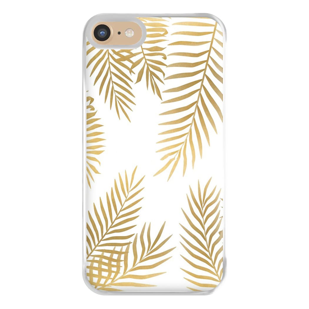 Gold Palm Leaf Pattern Phone Case for iPhone 6 / 7 / 8 / SE