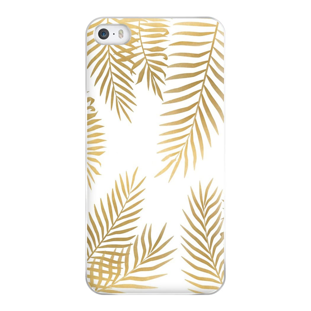 Gold Palm Leaf Pattern Phone Case for iPhone 5 / 5s / SE 2016