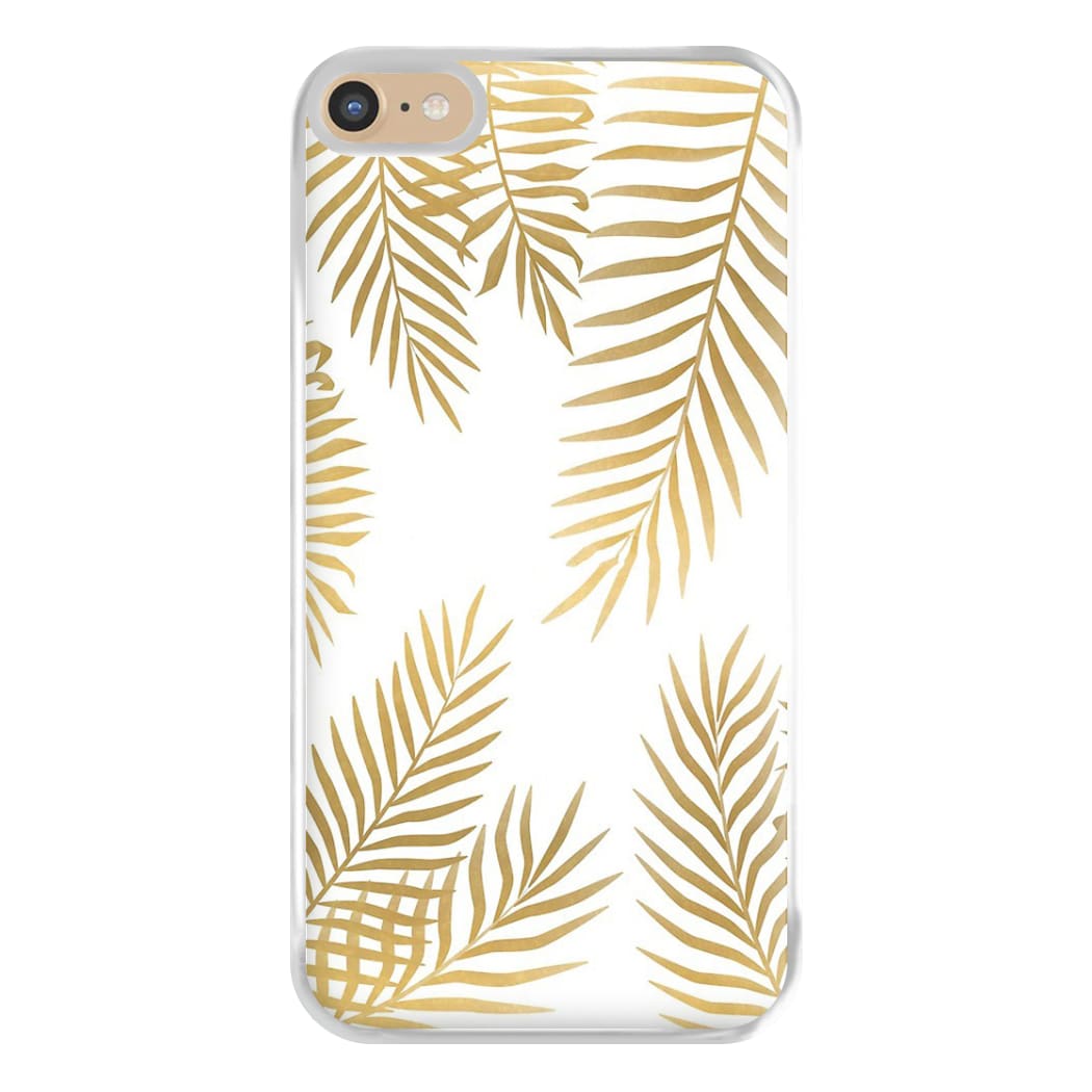 Gold Palm Leaf Pattern Phone Case for iPhone 6 Plus / 7 Plus / 8 Plus