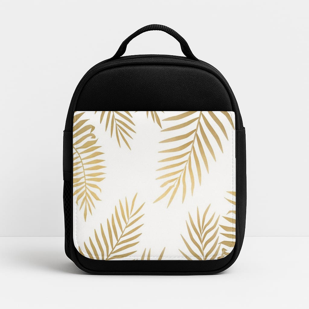 Gold Palm Leaf Pattern Lunchbox