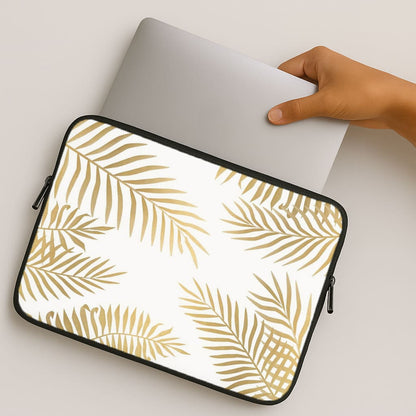 Gold Palm Leaf Pattern MacBook Case