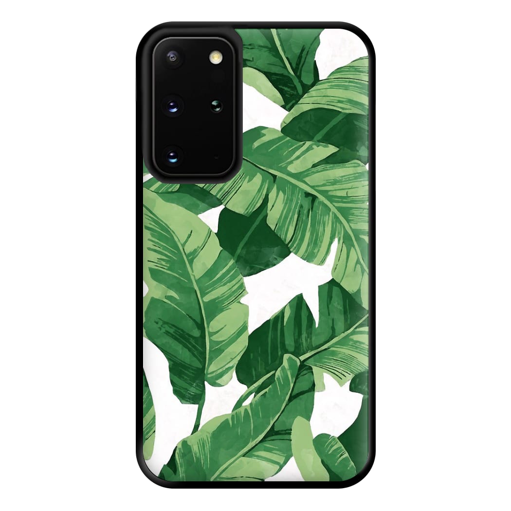 Tropical Banana Leaf Pattern Phone Case for Galaxy S20 Plus