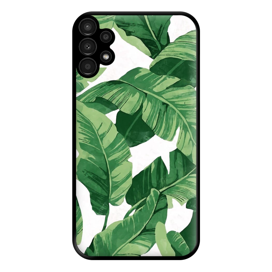 Tropical Banana Leaf Pattern Phone Case for Galaxy A13