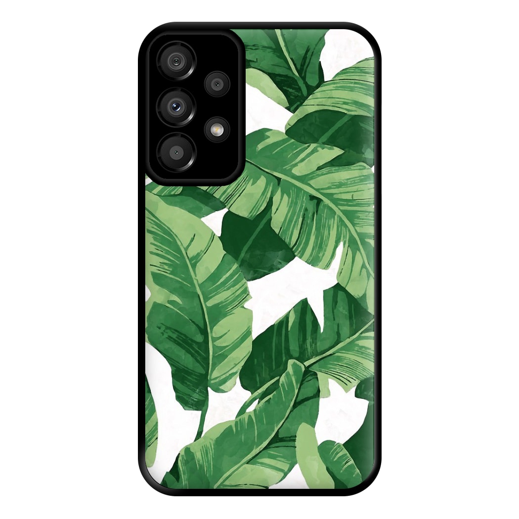 Tropical Banana Leaf Pattern Phone Case for Galaxy A33