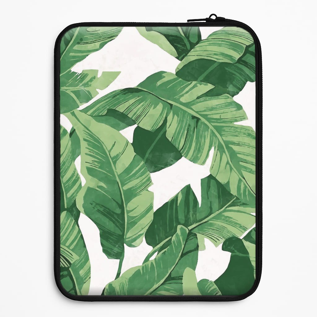 Tropical Banana Leaf Pattern Universal Laptop Sleeve