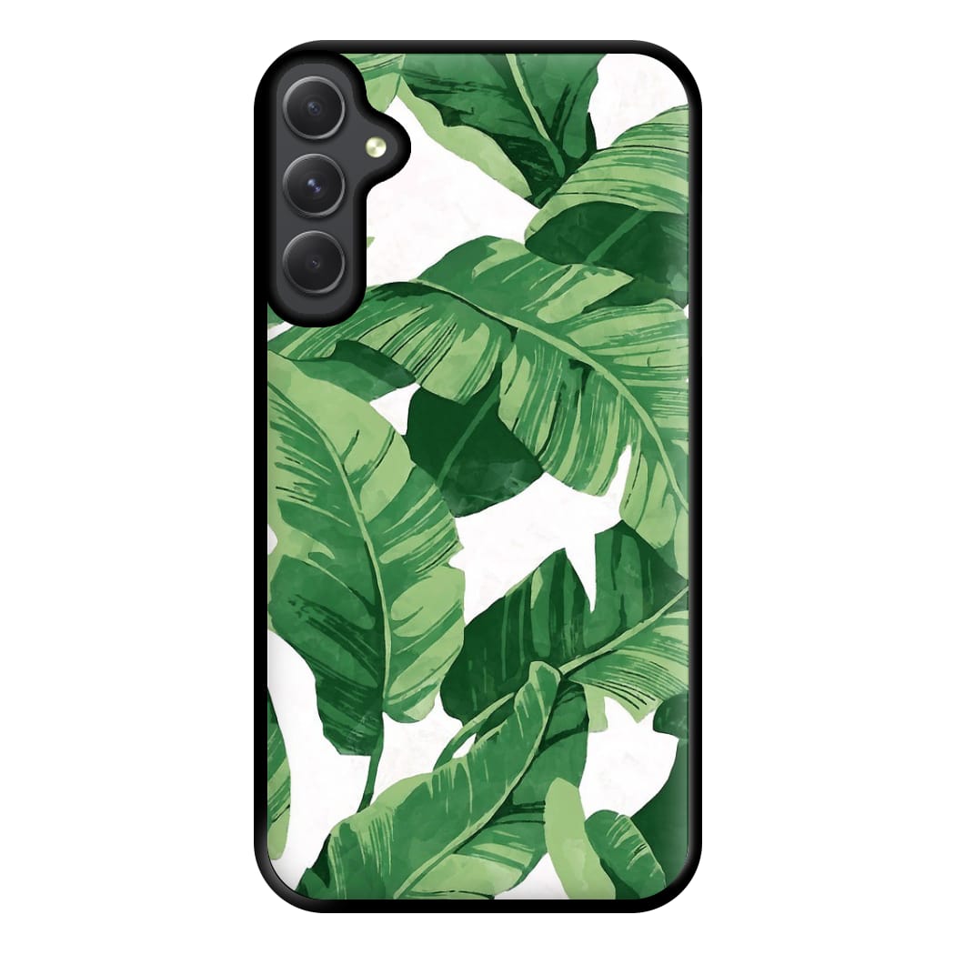 Tropical Banana Leaf Pattern Phone Case for Galaxy A14