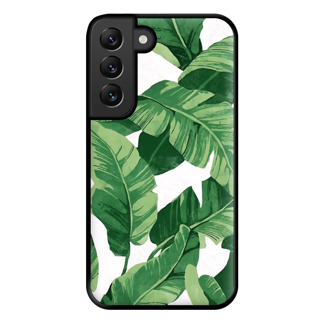 Tropical Banana Leaf Pattern Phone Case for Galaxy S22 Plus