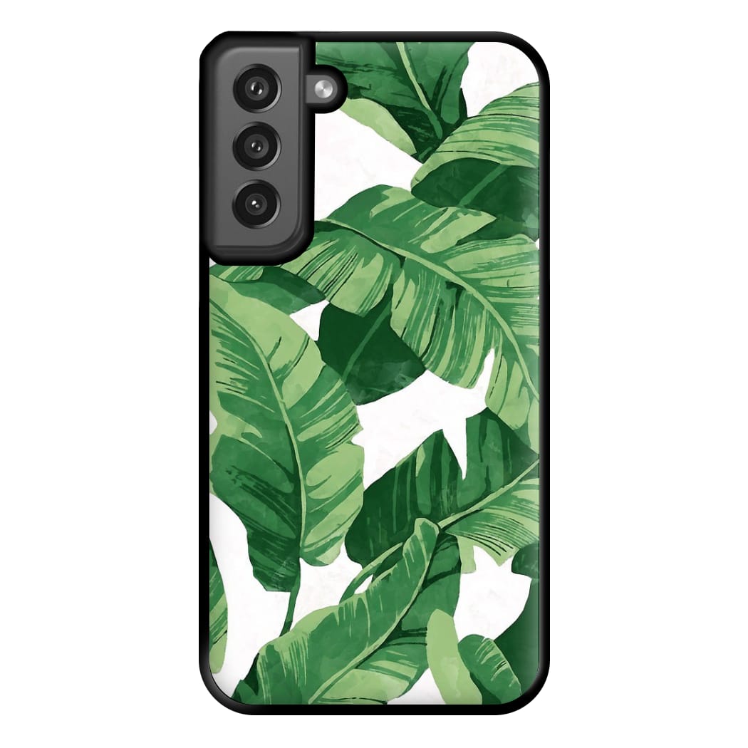 Tropical Banana Leaf Pattern Phone Case for Galaxy S21FE