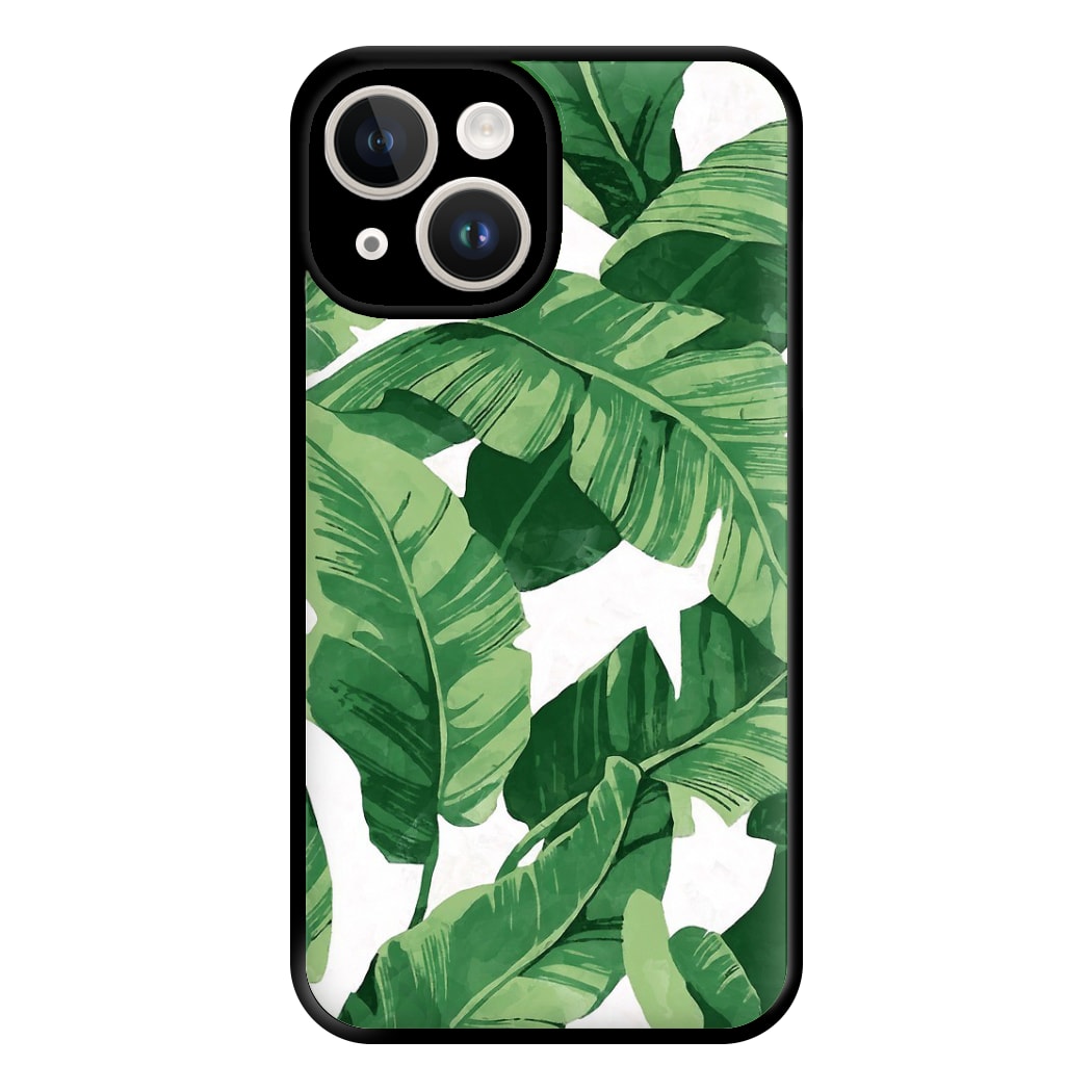 Tropical Banana Leaf Pattern Phone Case for iPhone 14