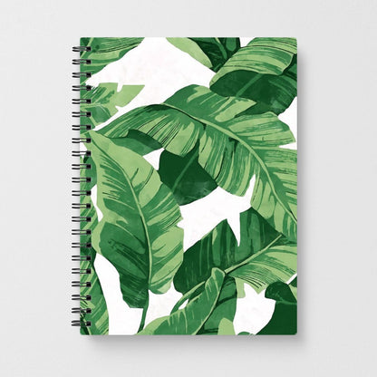 Tropical Banana Leaf Pattern Notebook