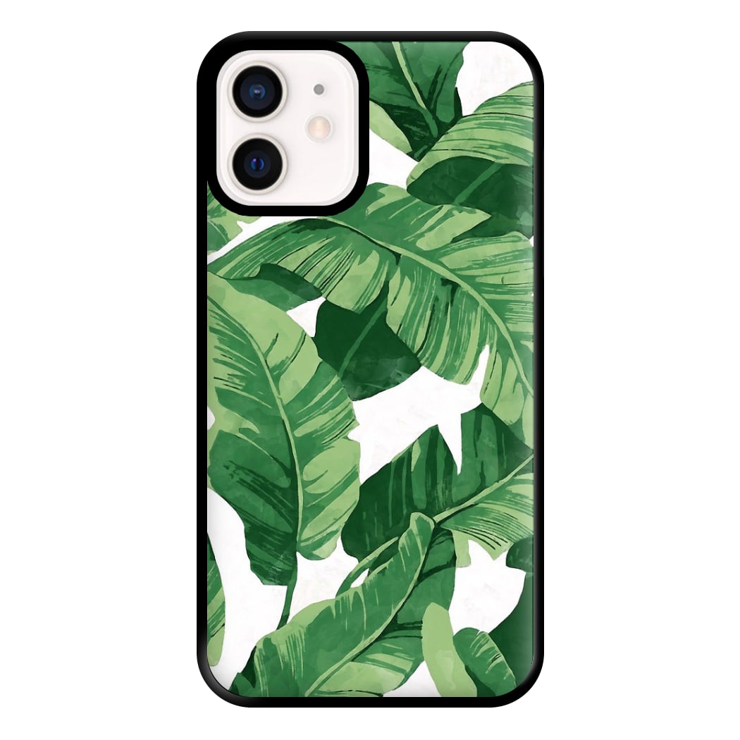 Tropical Banana Leaf Pattern Phone Case for iPhone 12 Mini