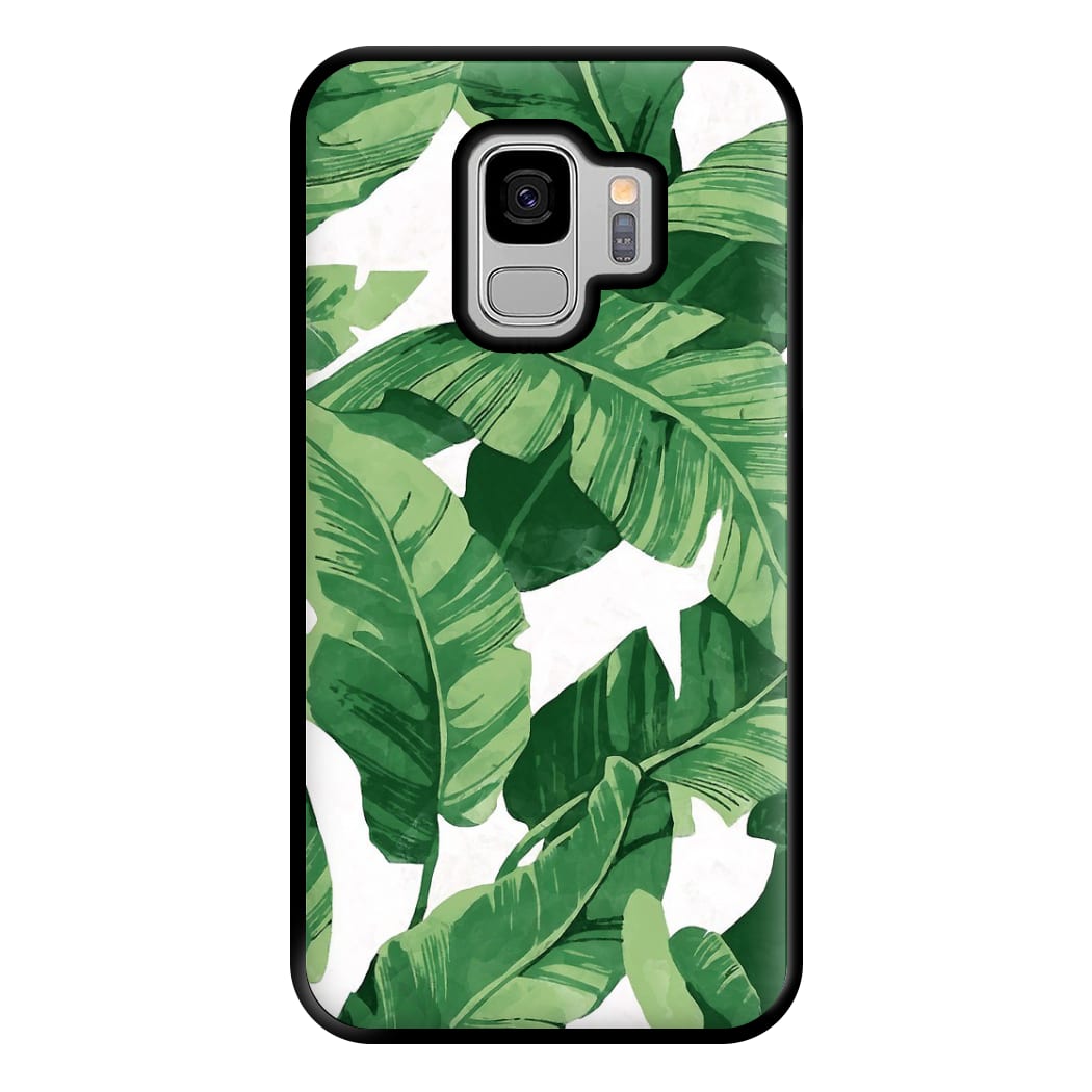 Tropical Banana Leaf Pattern Phone Case for Galaxy S9 Plus