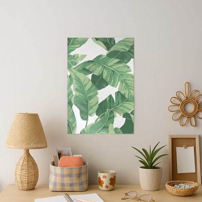 Tropical Banana Leaf Pattern Art Print