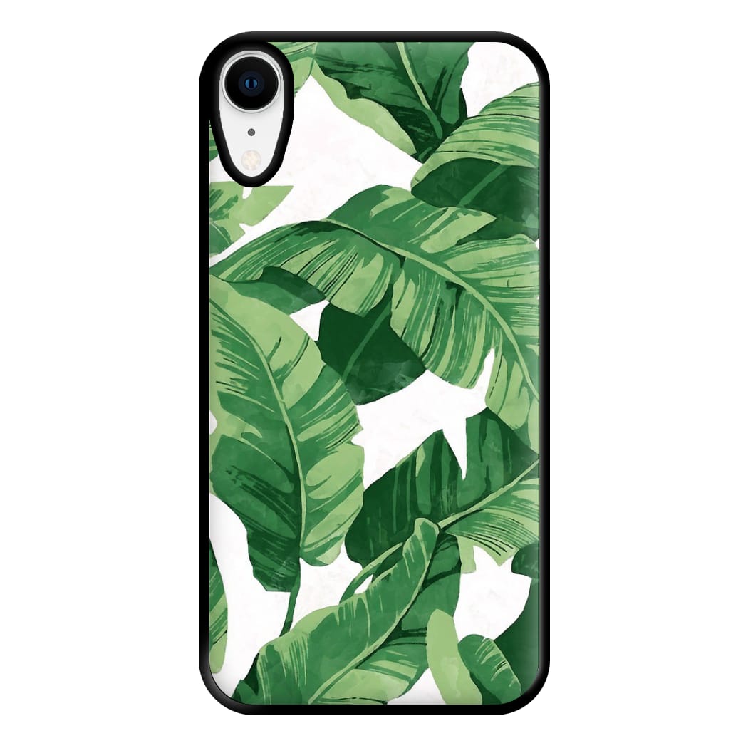 Tropical Banana Leaf Pattern Phone Case for iPhone XR