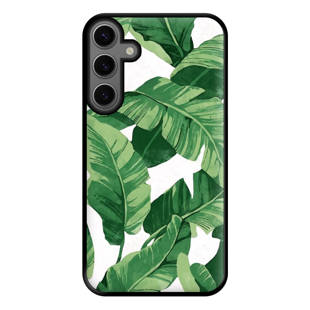 Tropical Banana Leaf Pattern Phone Case for Galaxy S23FE