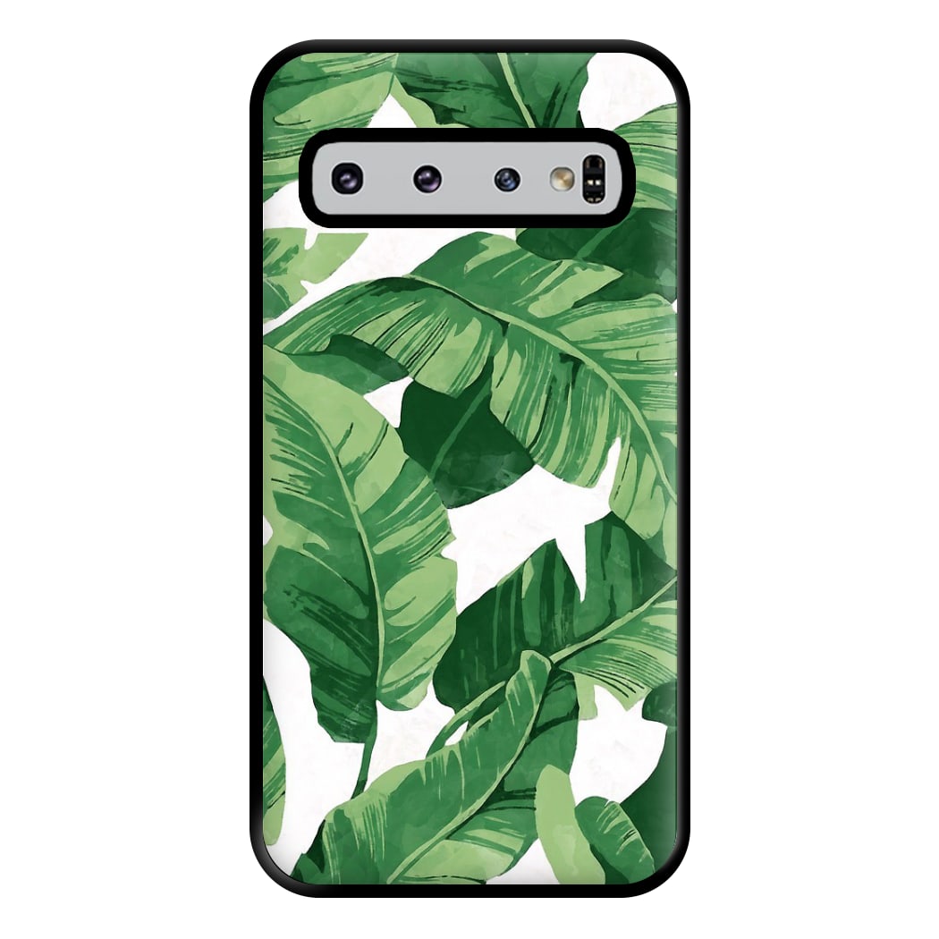 Tropical Banana Leaf Pattern Phone Case for Galaxy S10 Plus