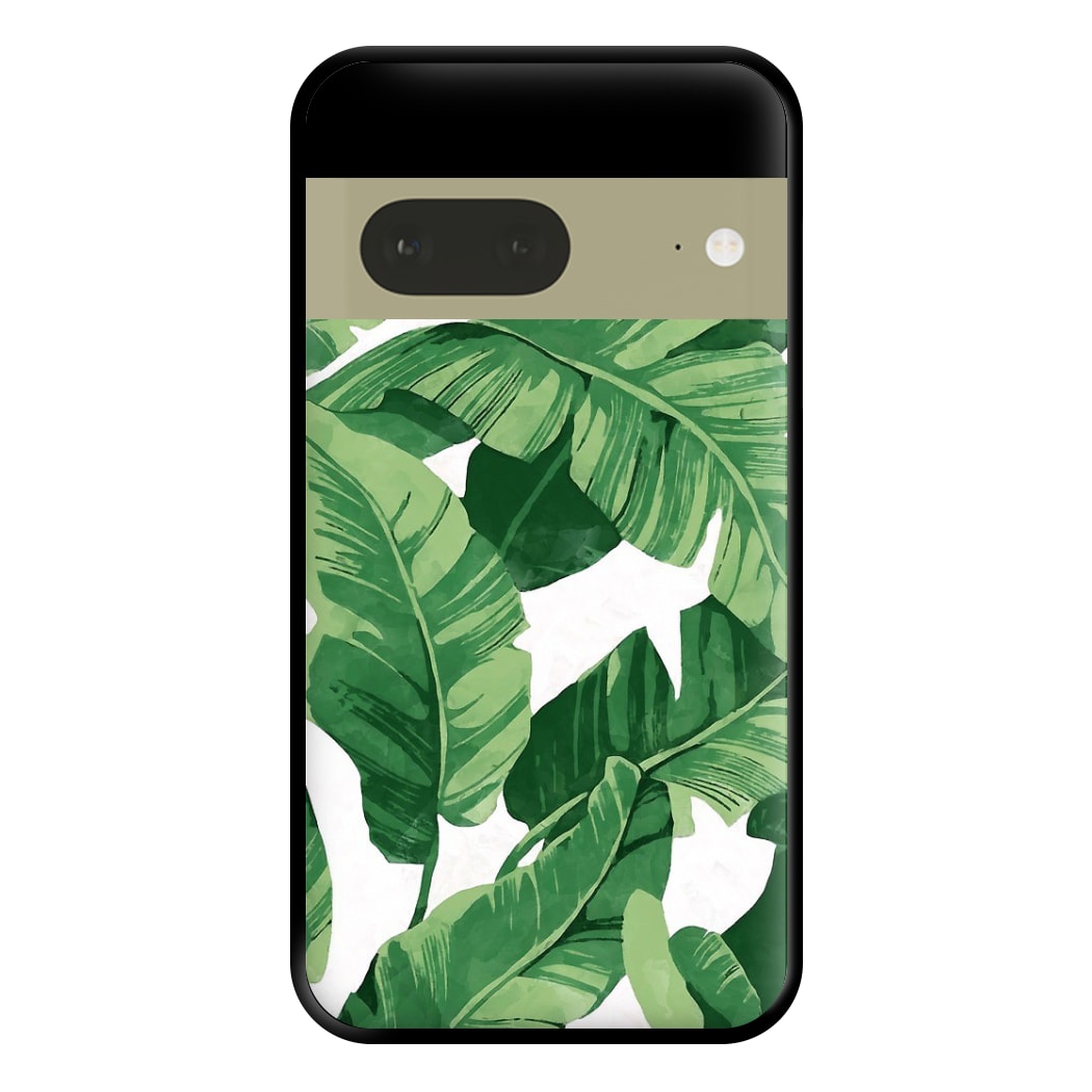 Tropical Banana Leaf Pattern Phone Case for Google Pixel 7a