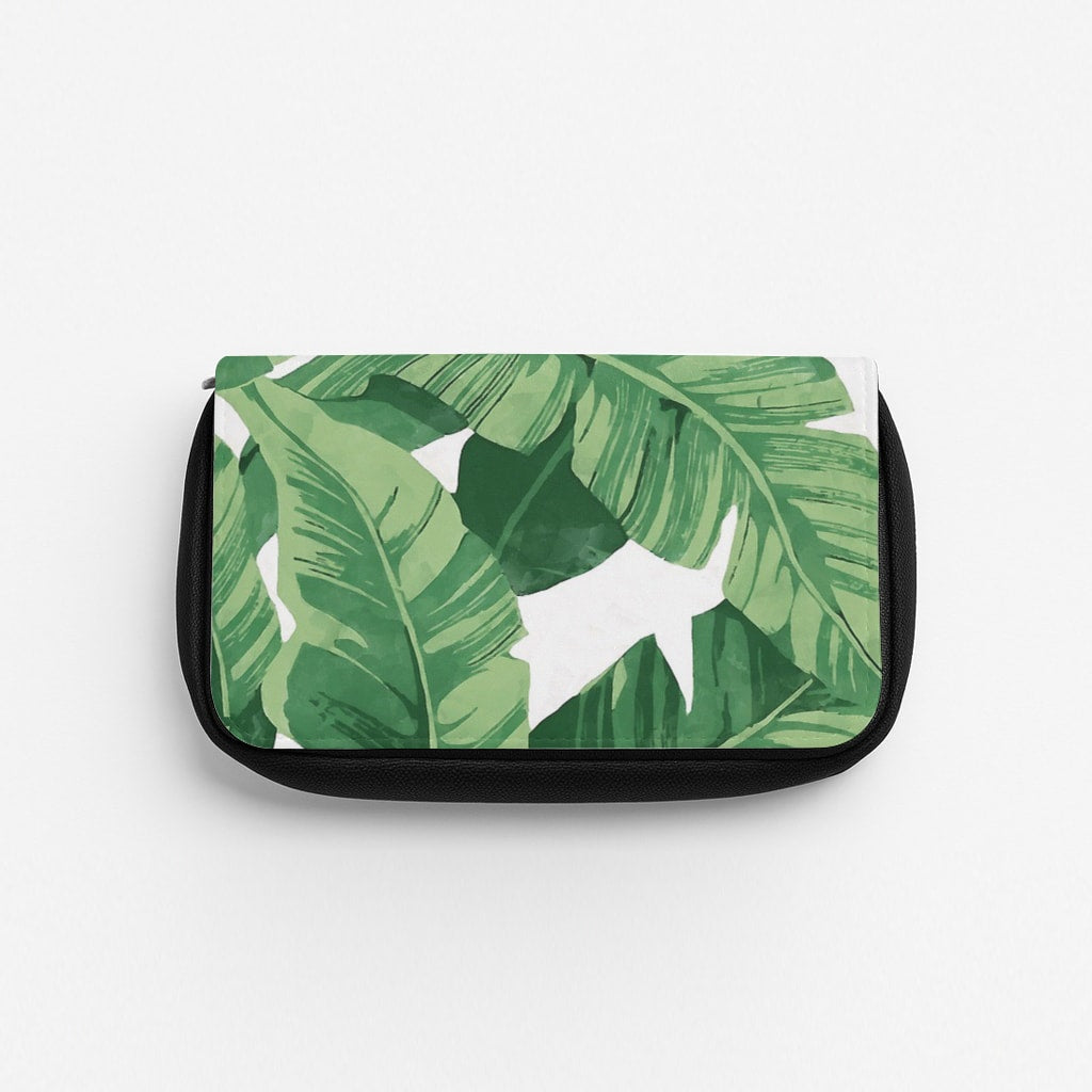 Tropical Banana Leaf Pattern Pencil Case