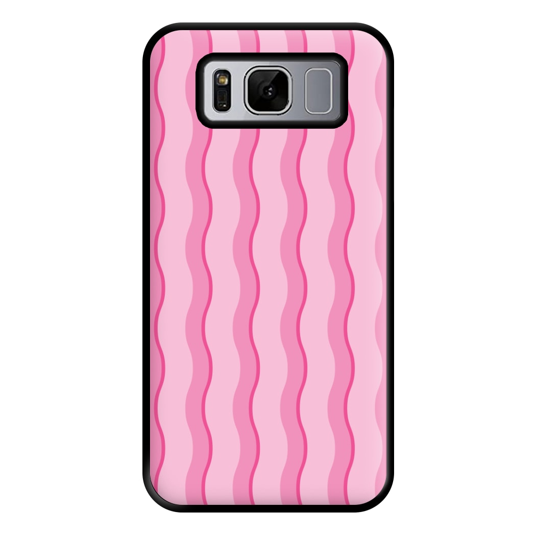 Pink Wavy Stripes Pattern Phone Case for Galaxy S8 Plus